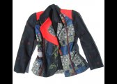 Veste à morceaux en laine mélangée