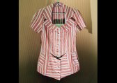Veste en laine rayée